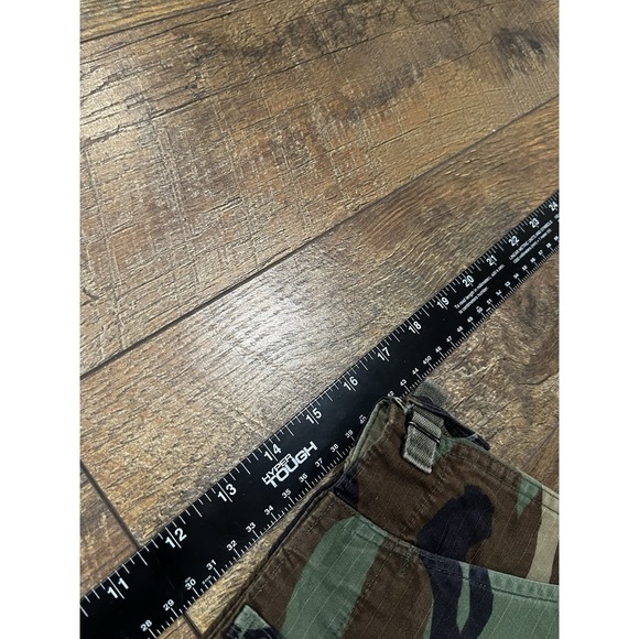 Vintage 90s US Army Woodland Camo BDU Cargo Pants Ripstop Military Medium 33x29 - Picture 6 of 8